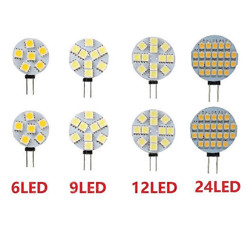 2PCS LED Lamp Bulb G4 180 Degree DC12V 5050 SMD 5W 2.4W 1.8W 1.2W Warm cold white car light Replace Halogen Lamp