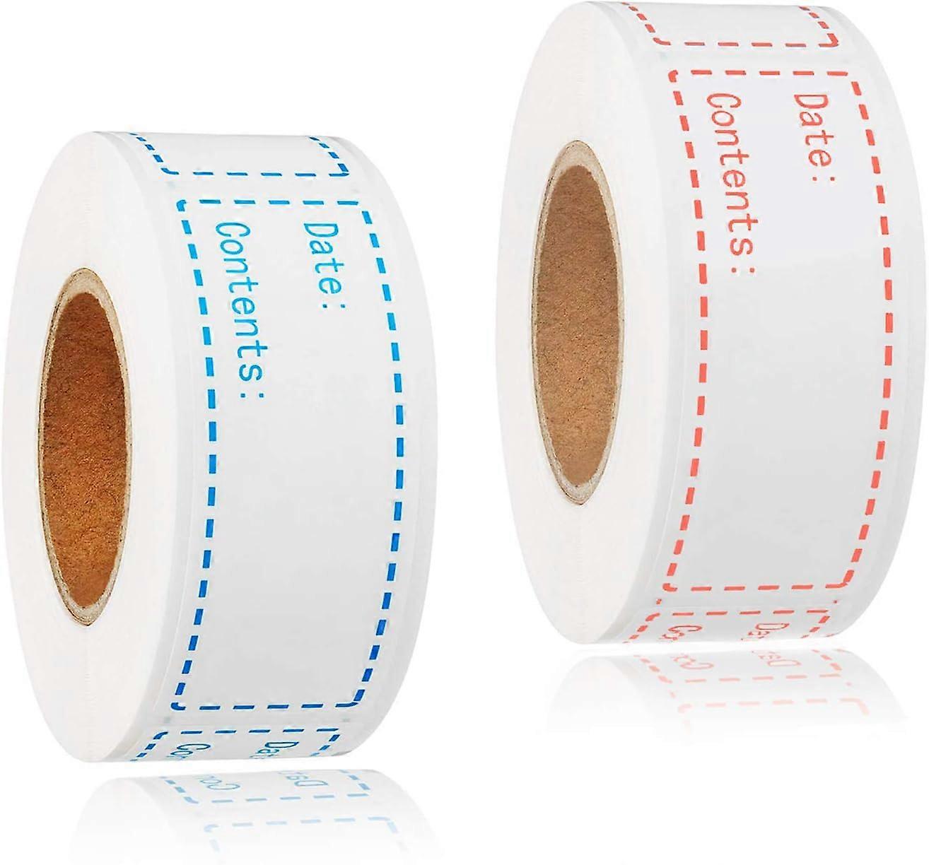 300pcs αφαιρούμενες ετικέτες καταψύκτη, αυτοκόλλητα αποθήκευσης τροφίμων 1 x 3 ιντσών, ετικέτα χαρτιού καταψύκτη ψυγείου, ρολό ετικετών ετικετών τροφίμων