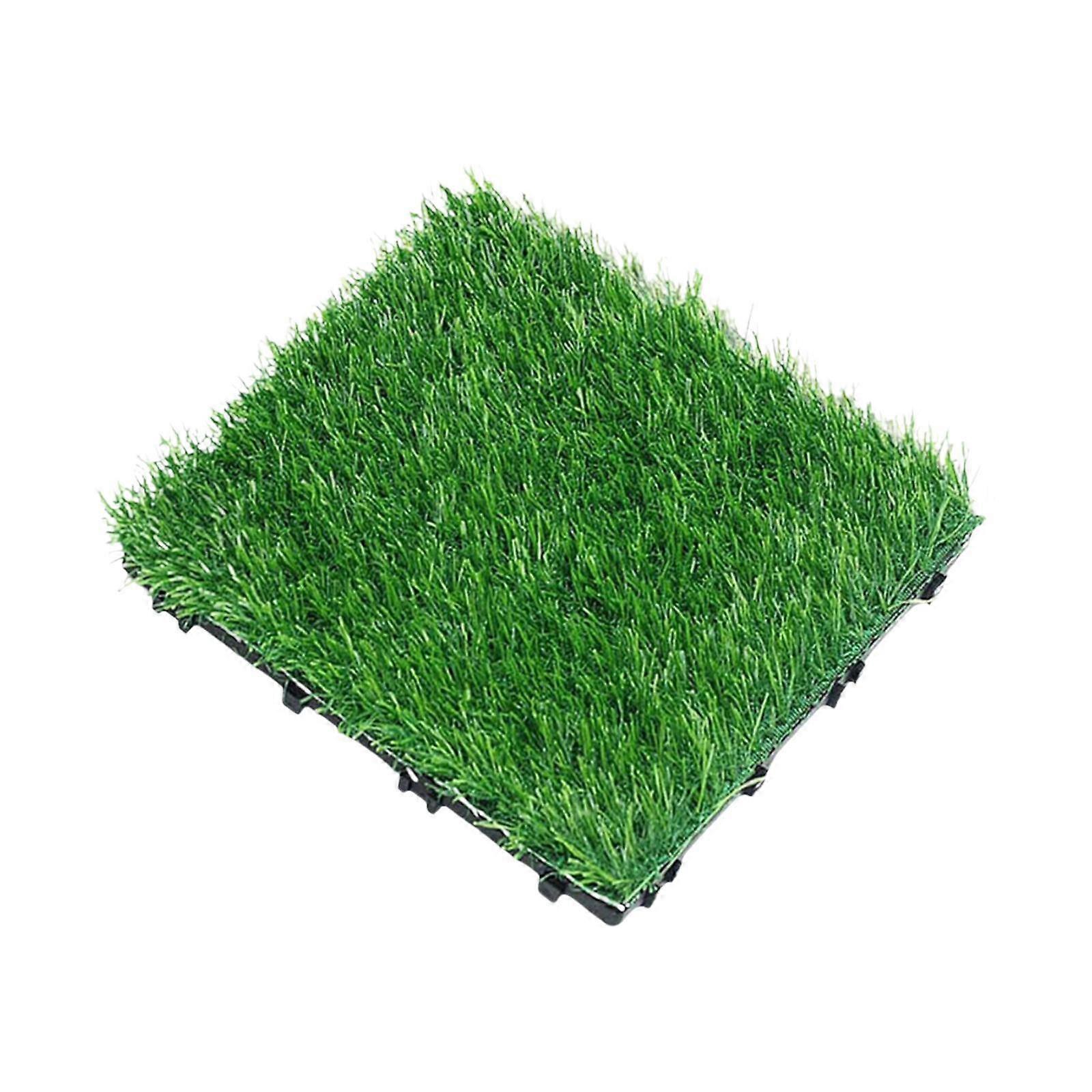 Artificial Grass Turf Tile Realistic 12" x 12" for Photo Prop Patio Entryway