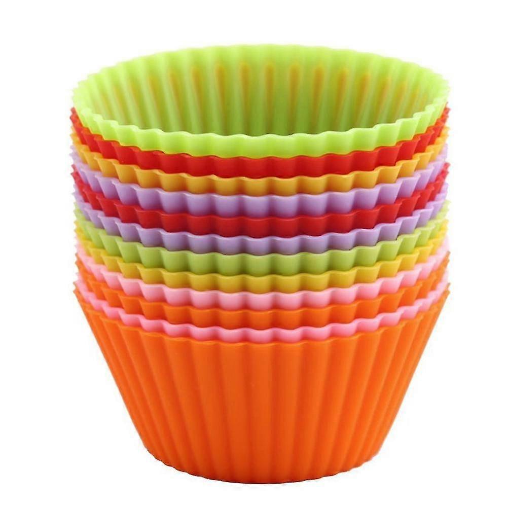12pcs Silicone Cake Muffin Chocolate Cupcake Liner Baking Cup Cookie Mold