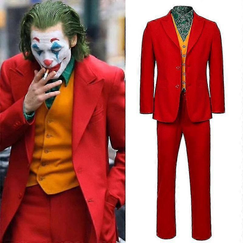 Movie Joker Cosplay Costume Arthur Fleck Full Set Halloween Fancy Dress ...