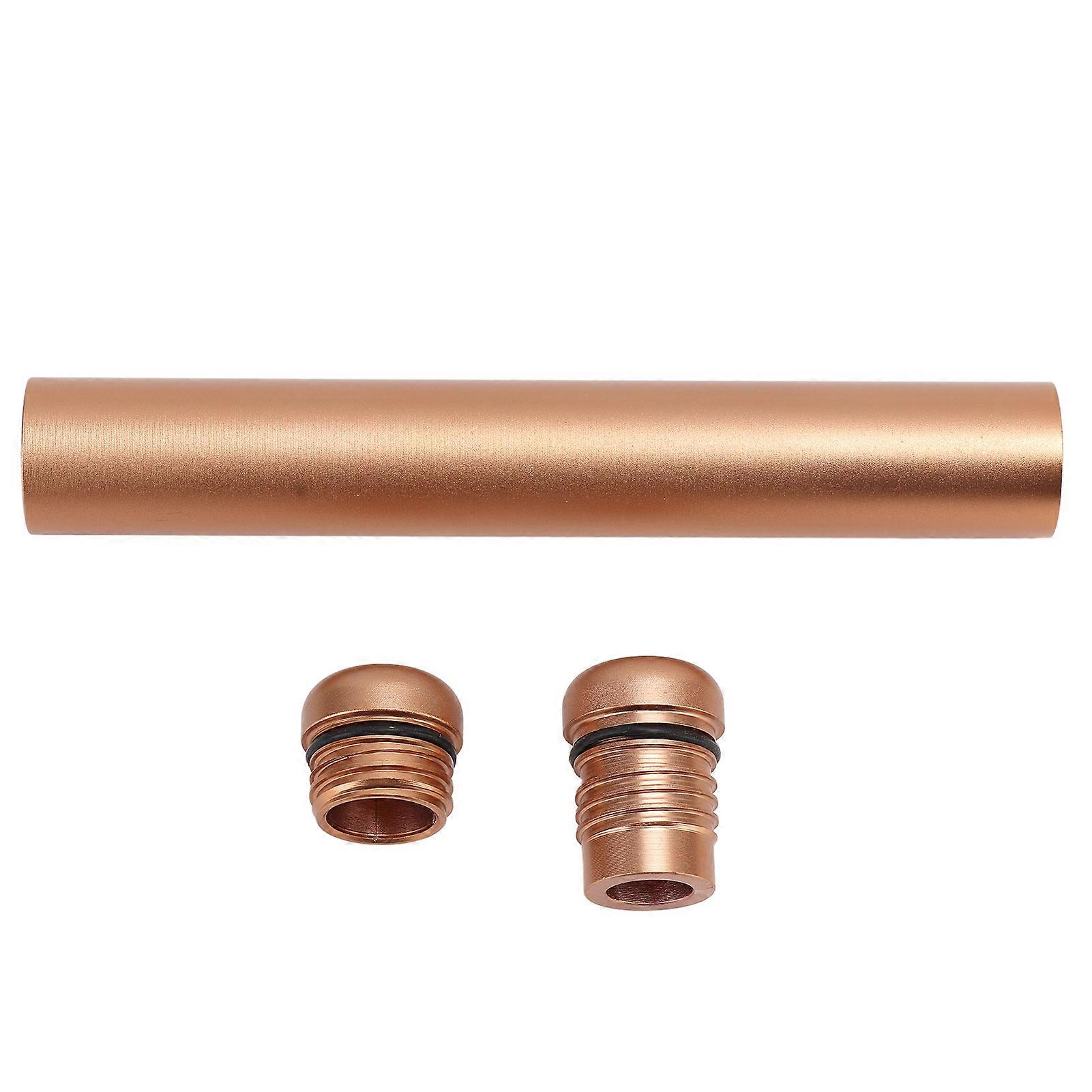 シガレットホルダーチューブ防水気密防臭シガレットチューブ収納容器旅行用シャンパンゴールド