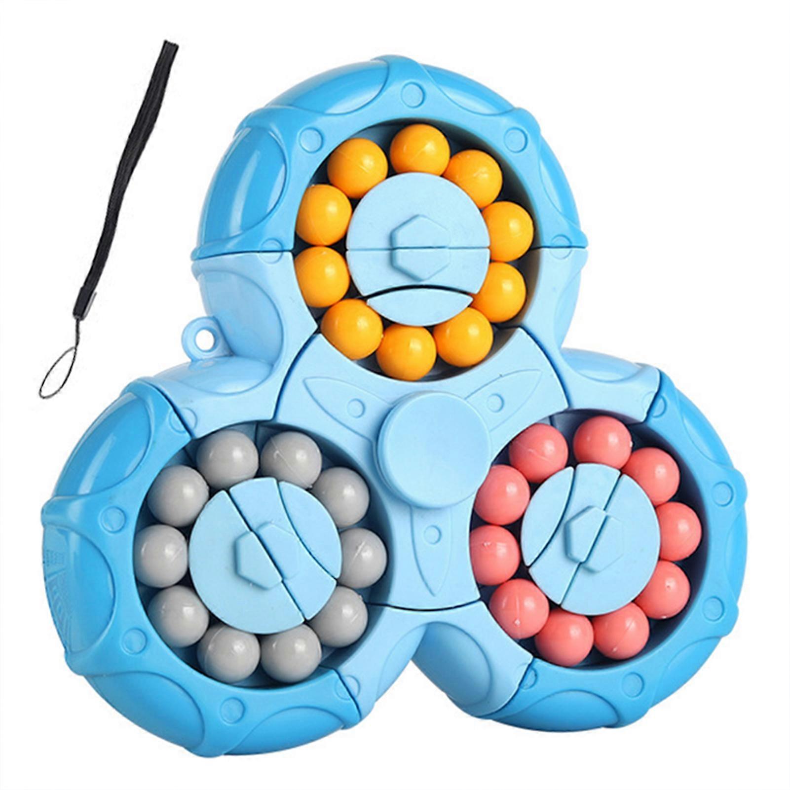 2 in 1 Magics Bean-Gyro Stress Relief Spinnings Bead Puzzles Education Game for Kids Adults