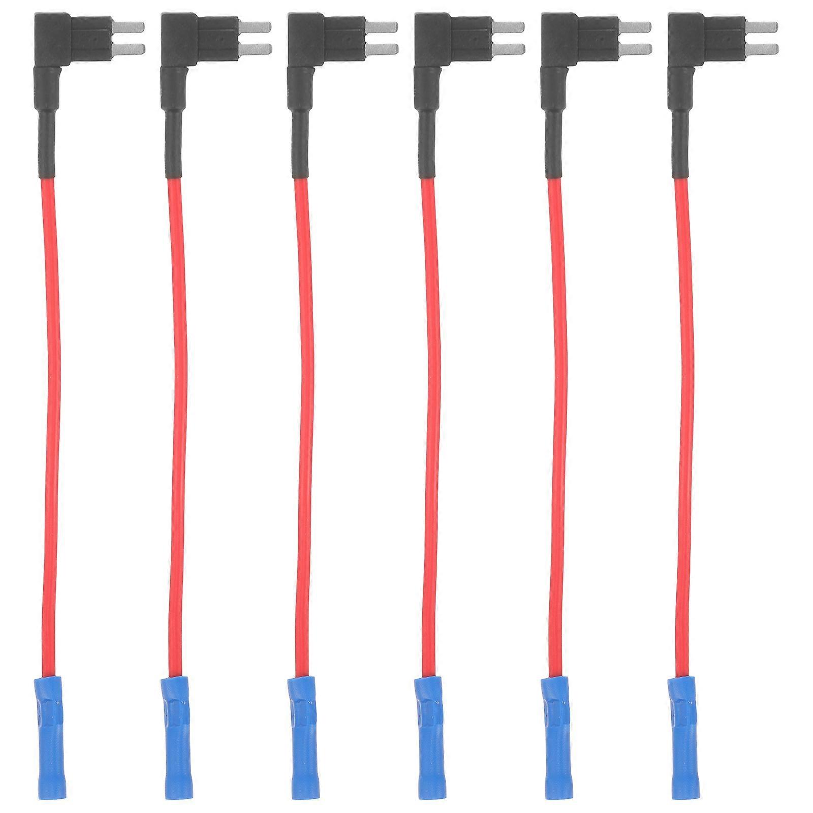 6Pcs In Line Fuse Holder Fuse Tap Adapter Fuse Standard Plug Socket Accessory