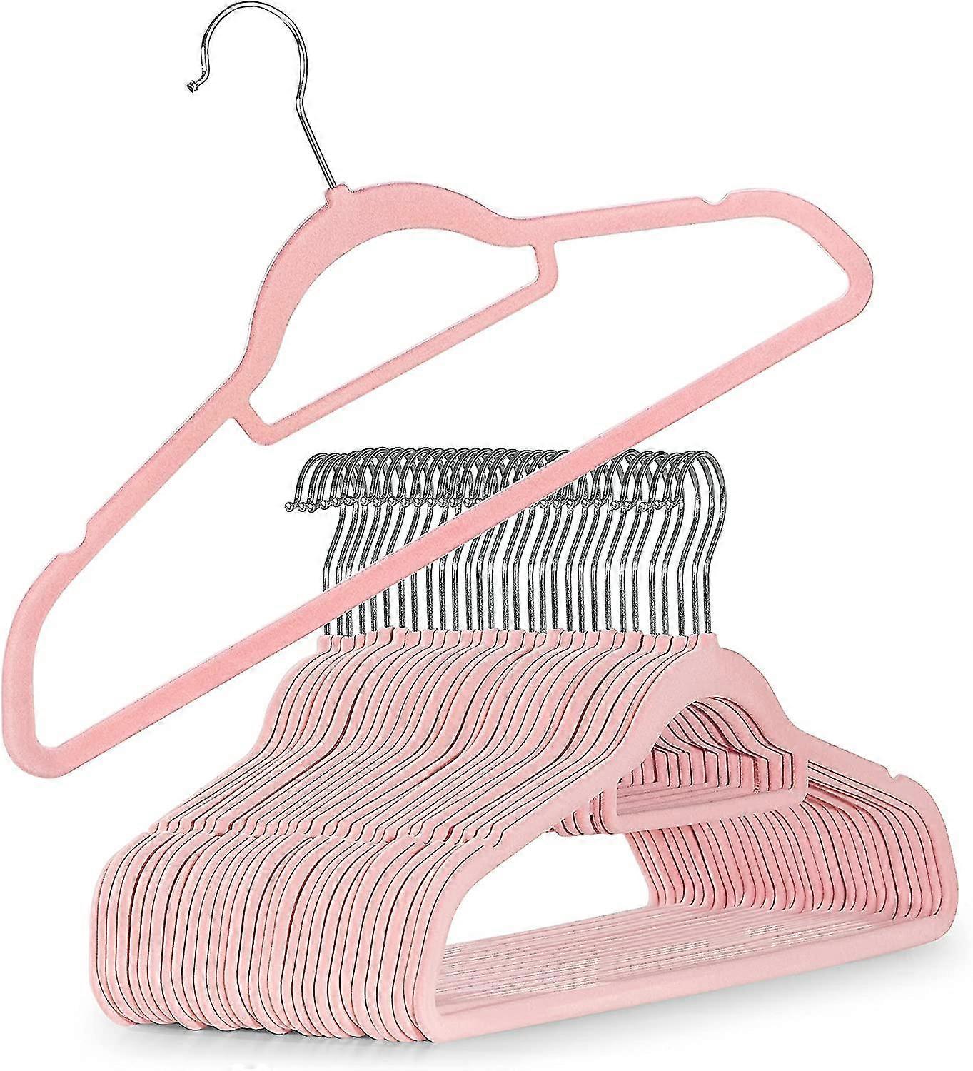 Pack Of 10 Non-slip Hangers, Velvet Look, Space-saving