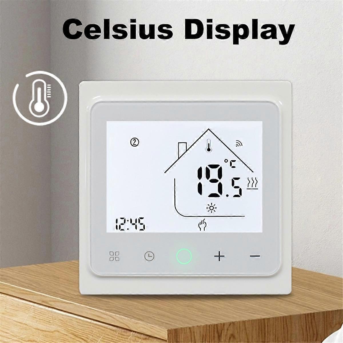16A Tuya Smart WiFi Termostato Acqua Riscaldamento A Pavimento Elettrico Caldo Acqua Caldaia A Gas Regolatore Di Temperatura Per Alexa Bianco