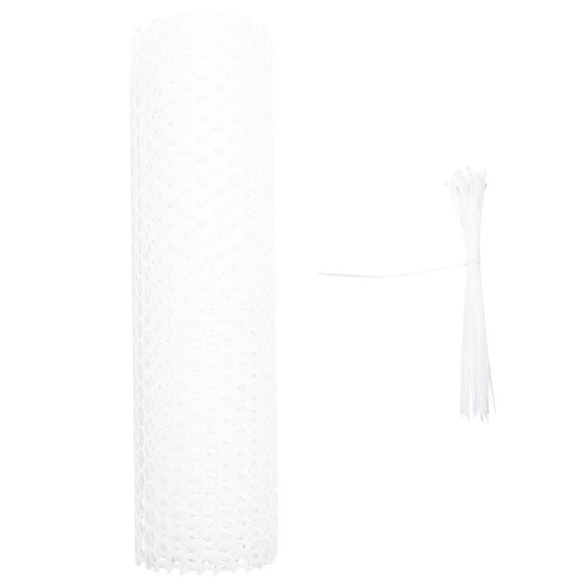 Reusable Plastic Chicken Wire Fence Mesh Hexagonal Mesh DIY Project for Home Garden Courtyard(White