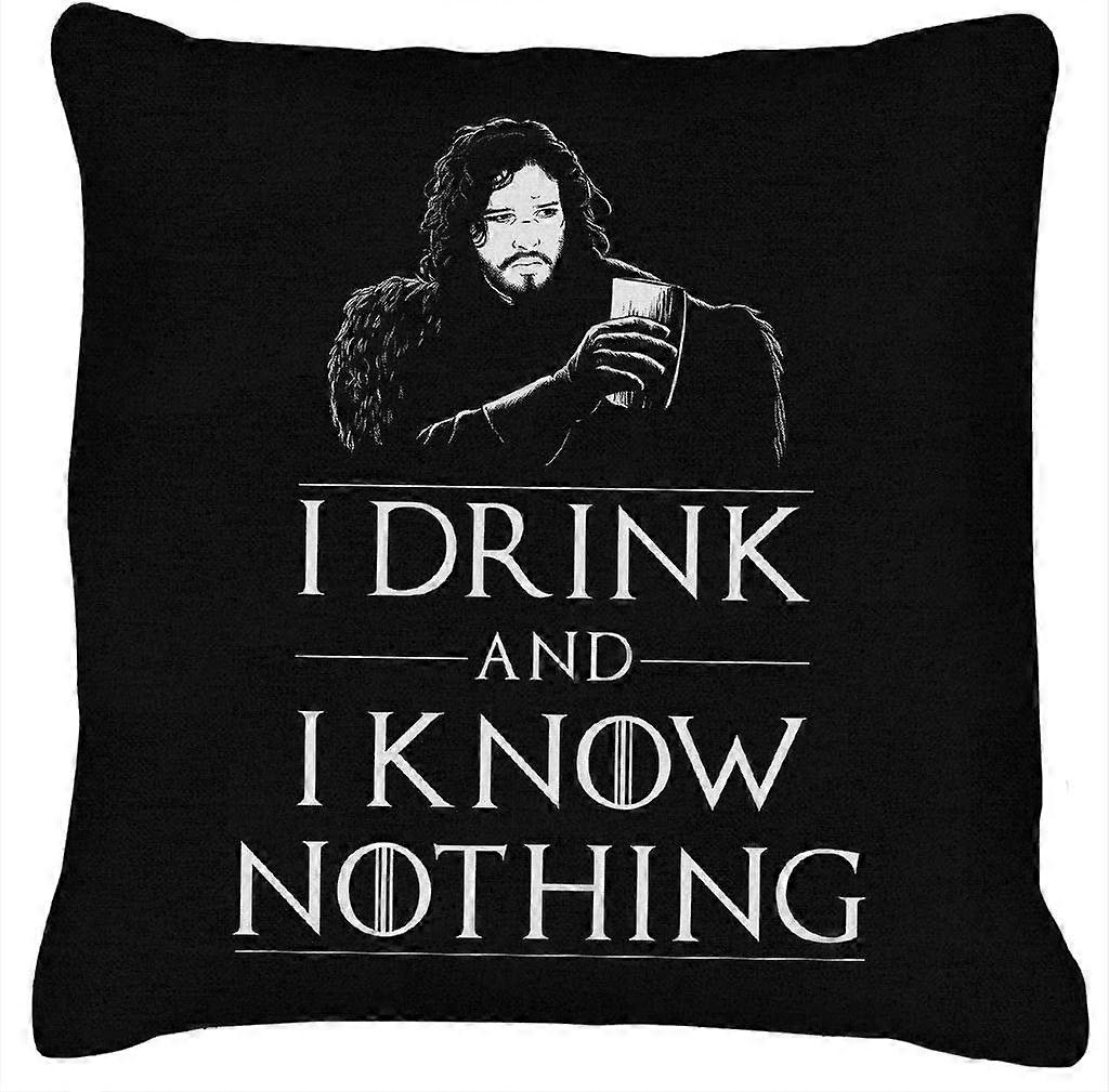 Jon Snow Jeg drikker og ved intet Game Of Thrones Pude 18"x18"-SYS19815