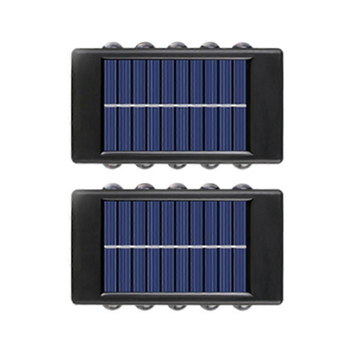 10 LED Solar Wall Lamp Outdoor Waterproof Up&Down Luminous Lighting Garden Solar Lights Stairs Fenc