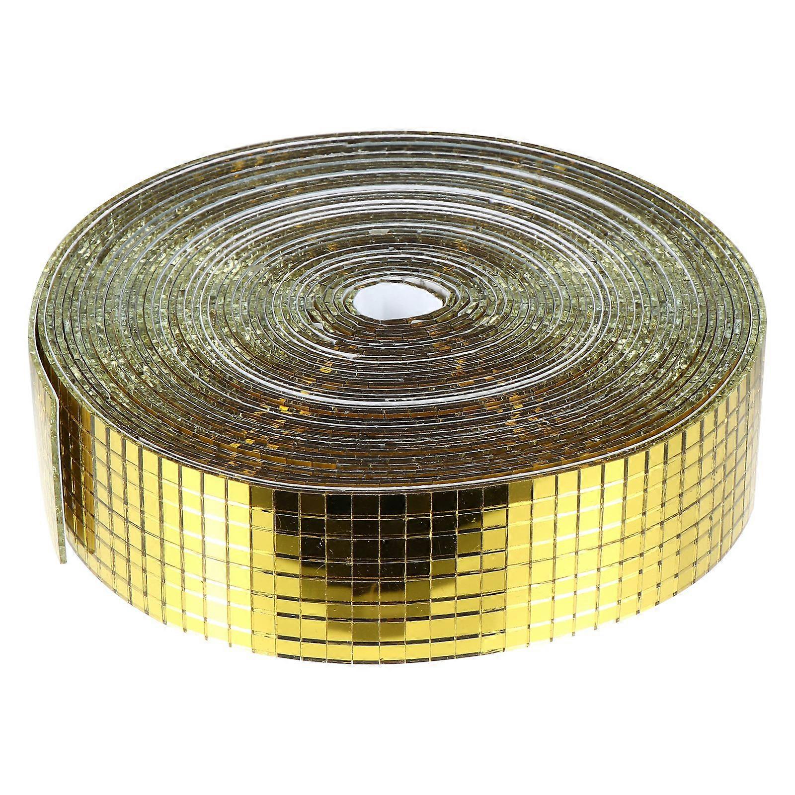 1 Roll Mosaic Self-Adhesive Square Glass Mosaic Tiles Sliver Mirrors Mosaic Sheets For Handade Crafts Wall Sticker Accessories