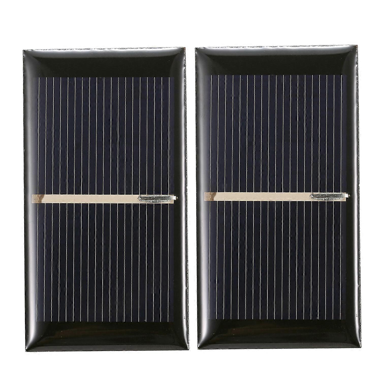 2PCS 0.28W 2V Mini Solar Panel Polycrystalline Silicon Small Solar Cell DIY Waterproof Camping Portable Power Solar Panel Compatible for Toys Light La