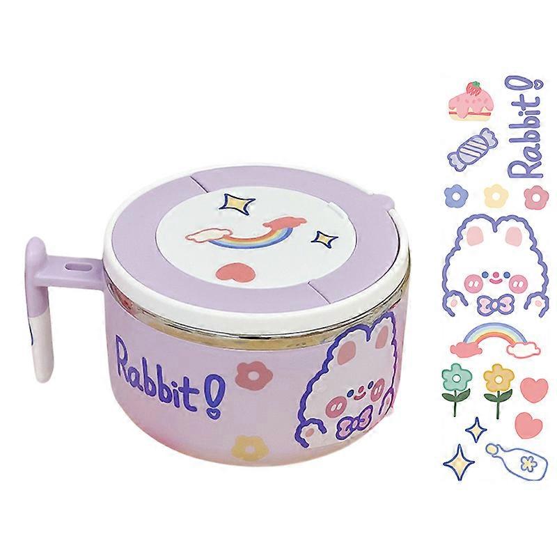 Stainless Steel Ramen Soup Bowl Cartoon Cereal Bowls Ramen Bowl Soup Bowl for Soup Cereal Stew Noodle