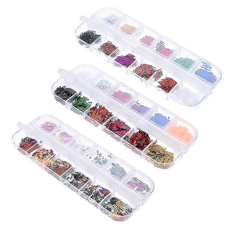 3pcs Nail Sequins For Halloween Decorations