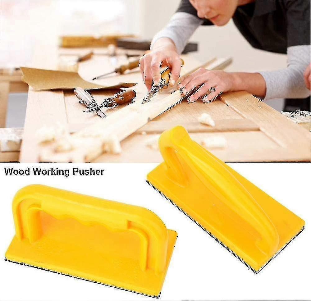2pcs Safety Push Block Stick Practice Wood Saw Push Stick Oblique And Straight Safety Push Block Woodworking Tool For Router Tables Jointers Shapers [