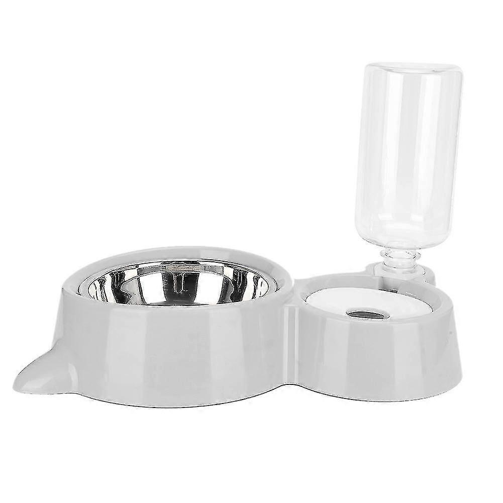 Automatic Pet Feeder and Water Dispenser with Large Capacity - Gray