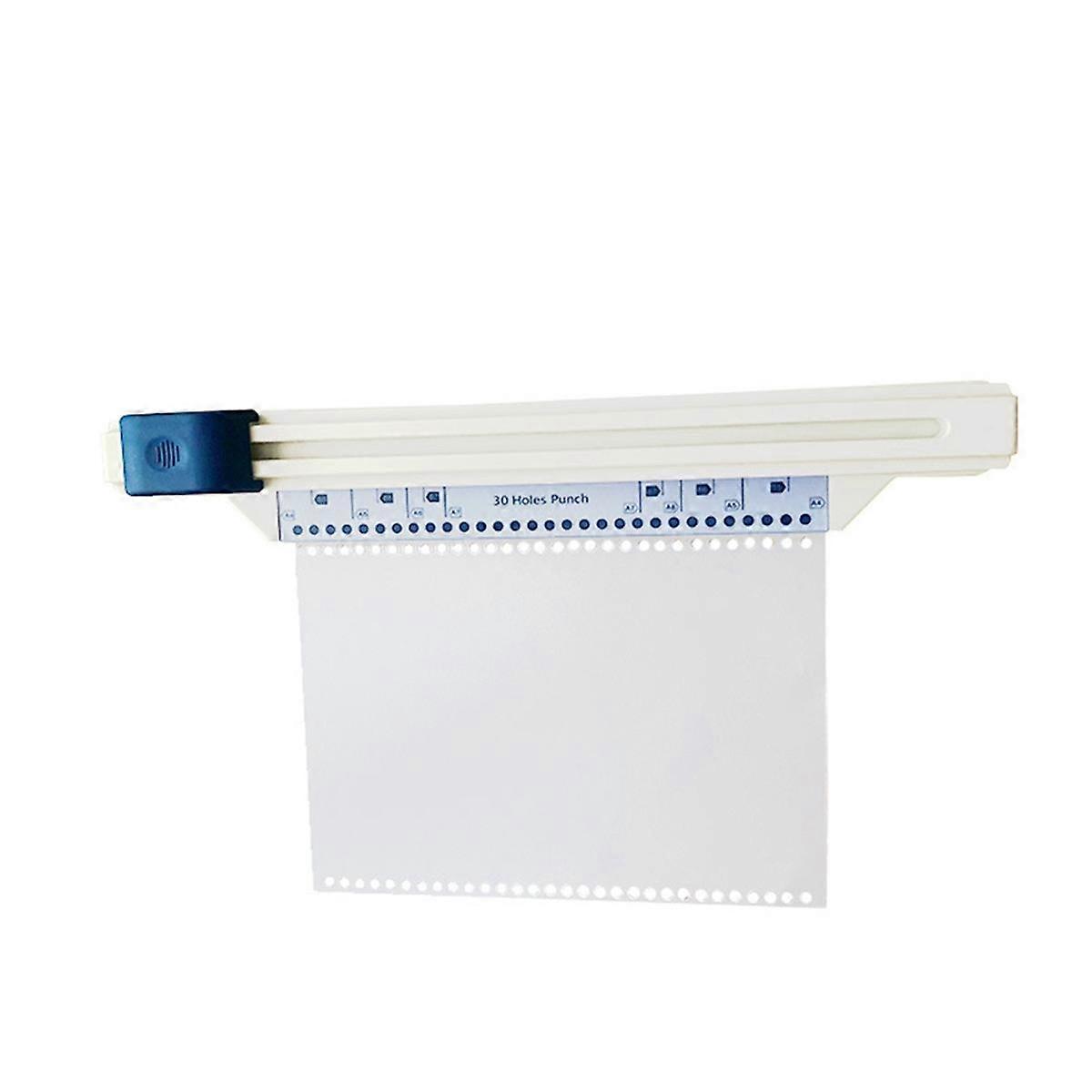 30-Hole Loose-Leaf Punch Home Hand Push Toroidal Coil Portable Hole Punch for A4 B5 A5 Office Bill
