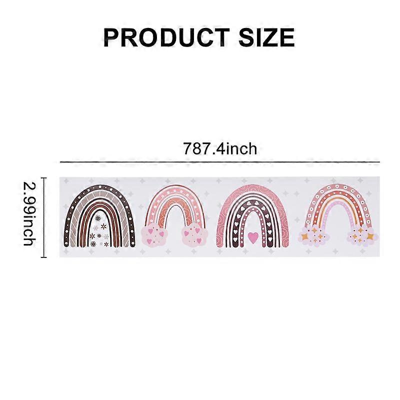 20M Boho Rainbow Bulletin Board Borders Rainbow Straight Borders Classroom or Home School Decoratio