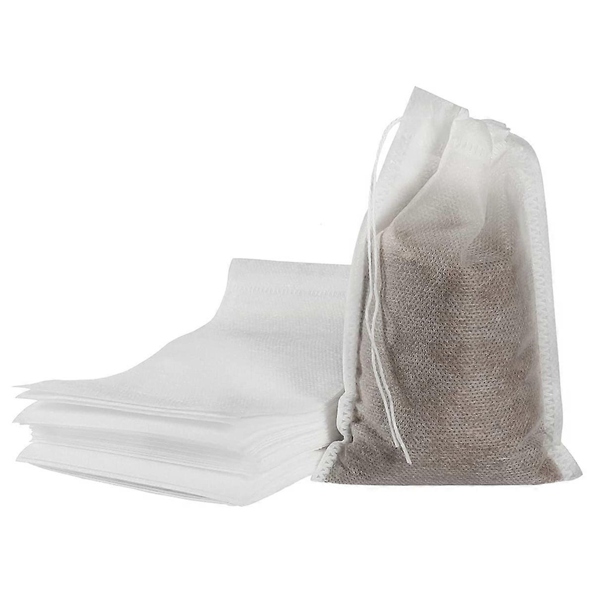 100 Pieces of Mess-Free Cold Brewing Bag Disposable Coffee Filter Bag Fine Mesh Brewing Drawstring