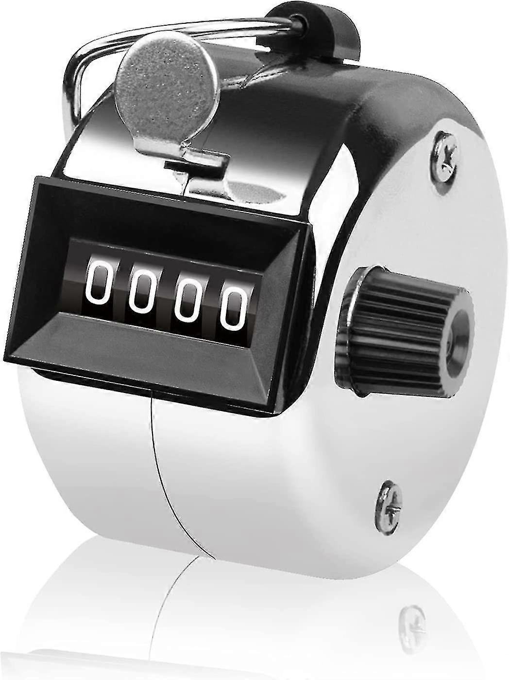 Tally Counter, 4-digit Clicker Counter, Metal Hand Tally Counters Clicker For Counting, Golf Scoring (silver 1pc)