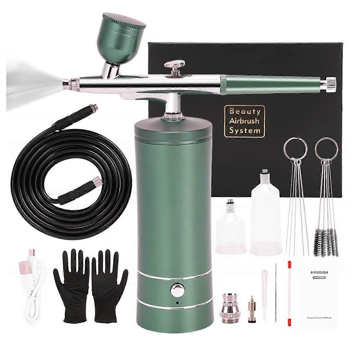 Upgraded Airbrush Set with Air Compressor Cordless Automatic Airbrush Set Handheld Rechargeable Air