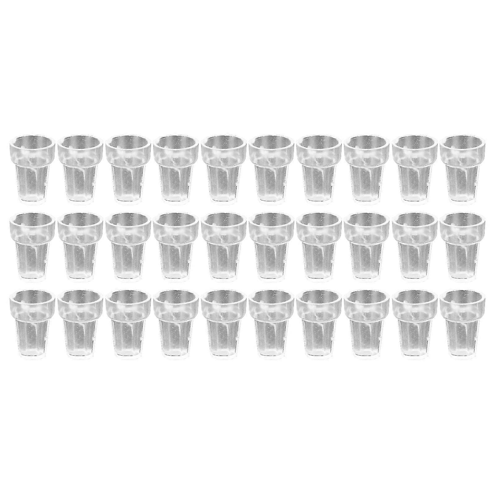 30pcs Miniature Cups 1:12 1:6 High Simulation Miniature Milk Tea Cups for Dollhouse Decoration