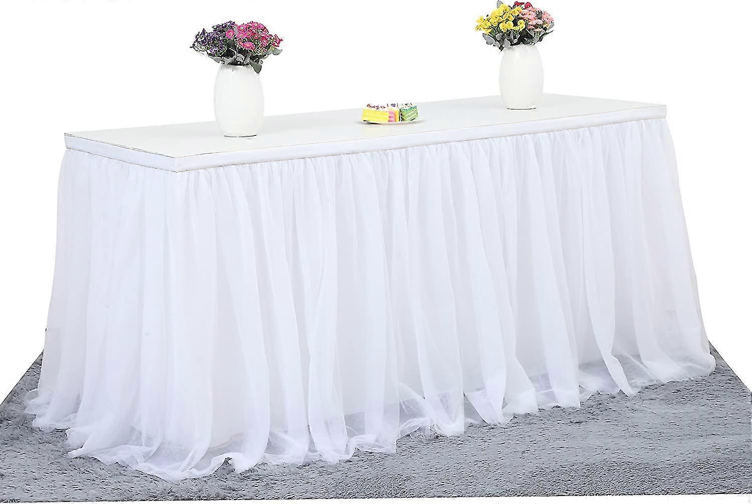 Tulle Table Skirt, Puffy Skirt Tablecloth