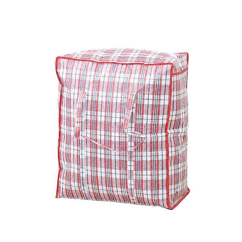 Plaid Pattern Quilt Storage Bag Dirt-proof Plastic Saving Space Blanket Storage Bag for Dorm
