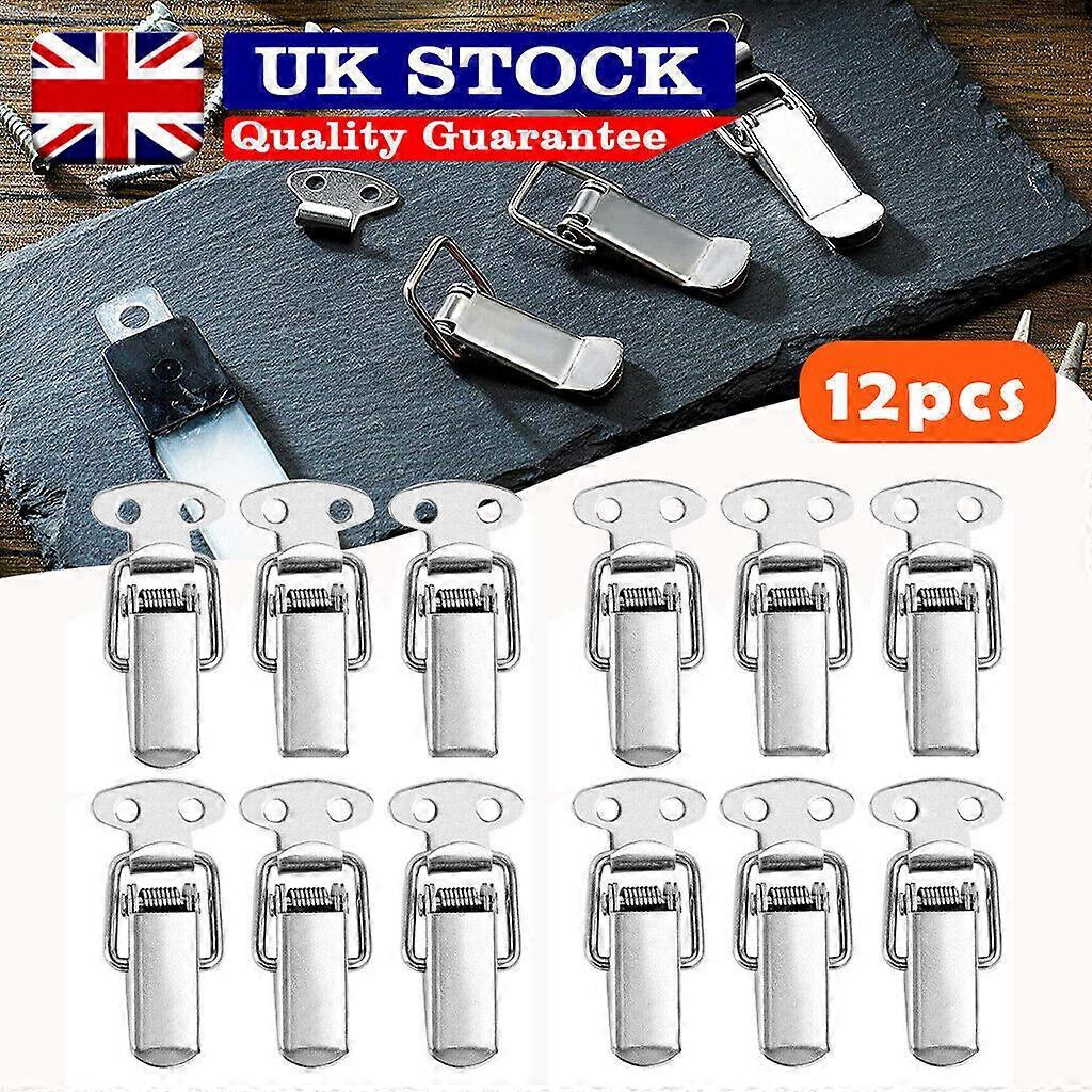 12pcs Stainless Steel Adjustable Universal Bag Lock Buckle Spring Loaded Ha
