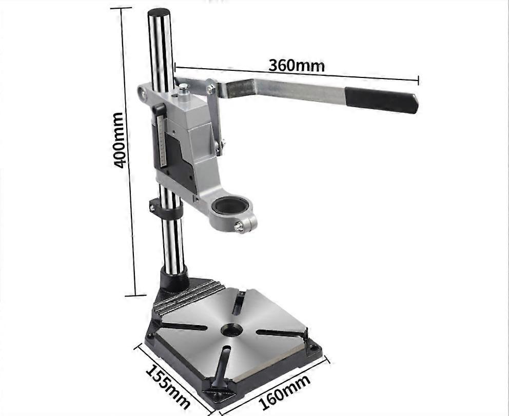 Universal Drill Stand, Bench Clamp Drill Press Stand, Silver, 40*36cm