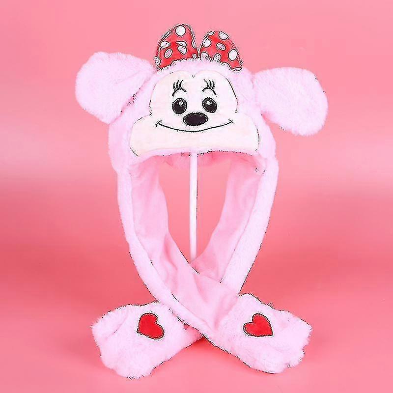 Plush Rabbit Ear Hat Can Move Interesting Cute Soft Plush Bunny Hat Gifts For