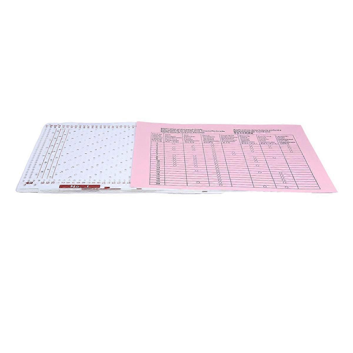 20PCS NO.1-20 Knitting Machine Punch Card, Machine Flower Punch Cards for SK260 SK280 Knitting Mach