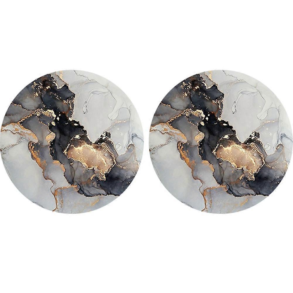 for Cup Holders,Ceramic Stone&Non-Scratch Cork Base Drink Coasters Dark Marble-coaster07