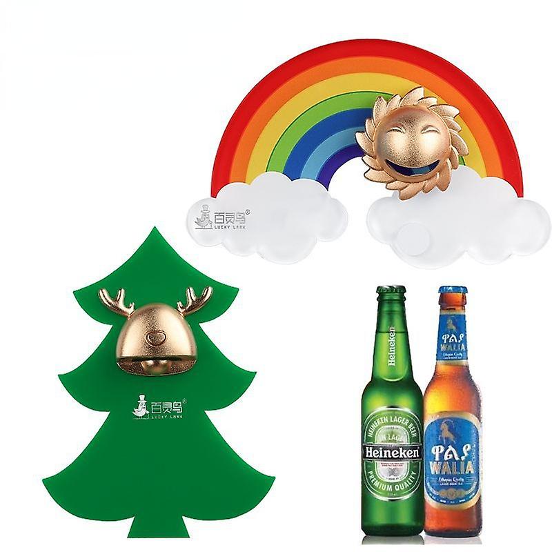 Funny Christmas Tree Rainbow Beer Bottle Opener Refridgerator Magnets