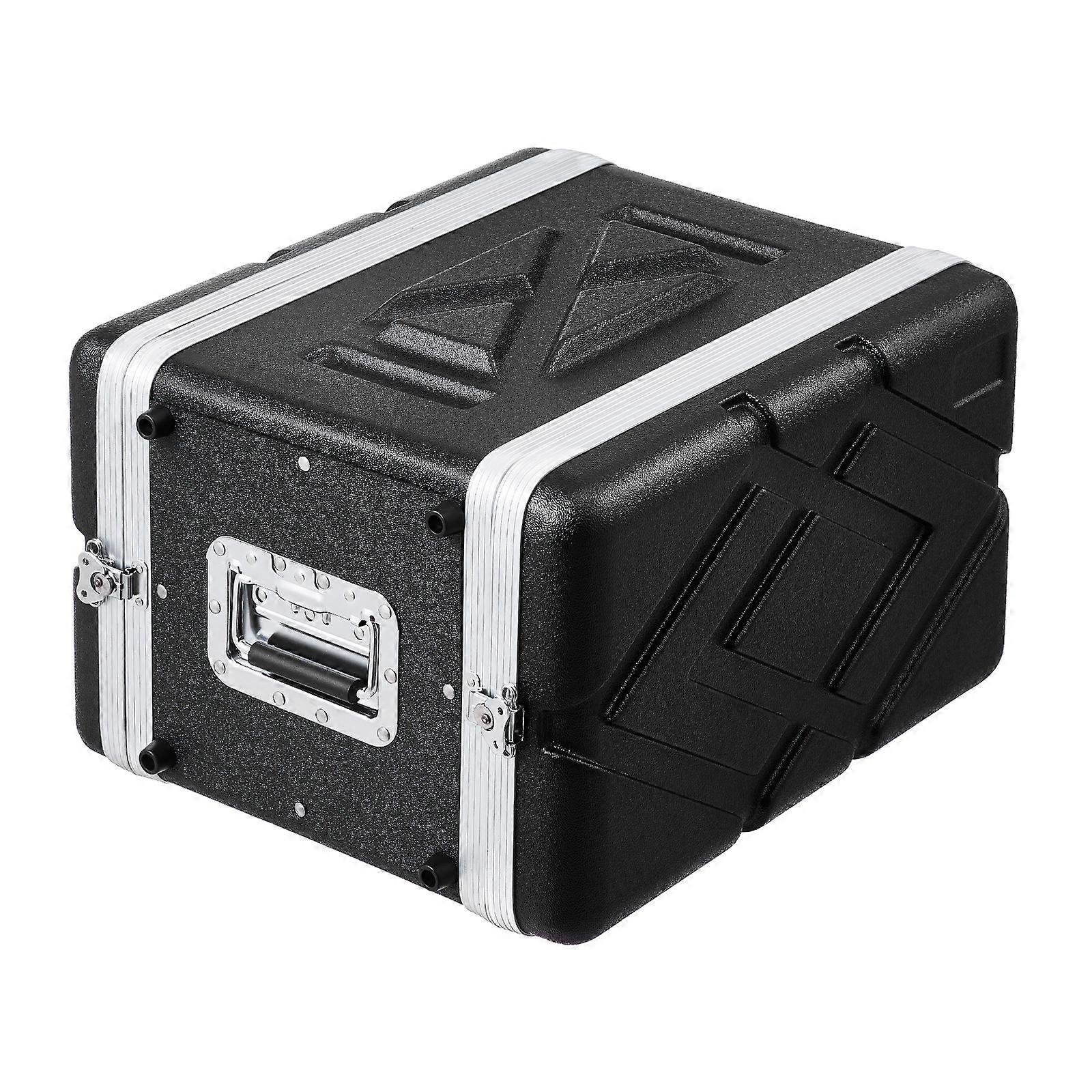 6HE Rack-Gehäuse, 14 Zoll tief, Server-Rack-Gehäuse mit ABS-Konstruktionsgriff, Butterfly-Riegel, für Verstärker, Mischpulte, Mikrofonempfänger