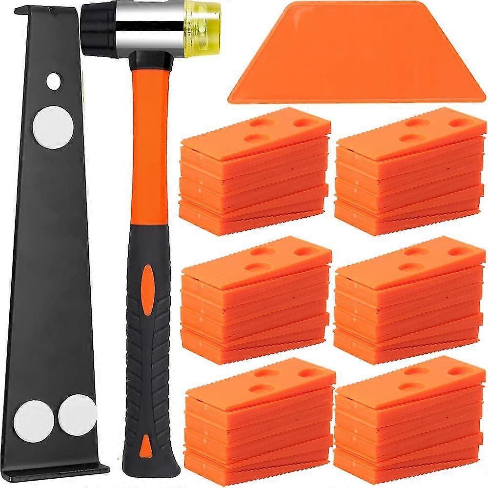 Laminate κιτ εγκατάστασης δαπέδων, laminate κιτ εγκατάστασης δαπέδων με 60 διαχωριστικά μπλοκ διάτρησης, βαρέως τύπου pull-up bar και