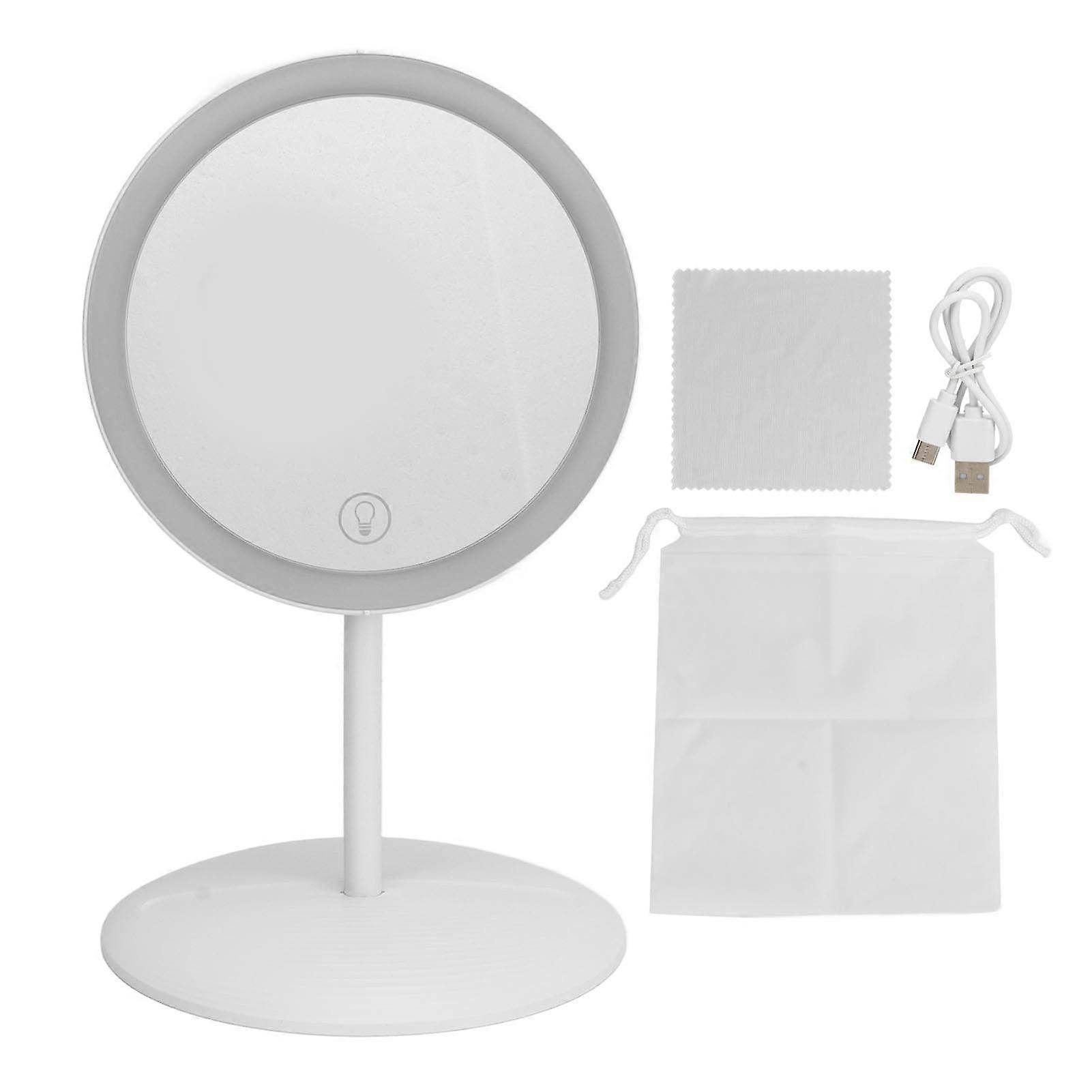 LED Makeup Mirror Removable Foldable Touch Control Light USB Charging Portable Vanity Mirror