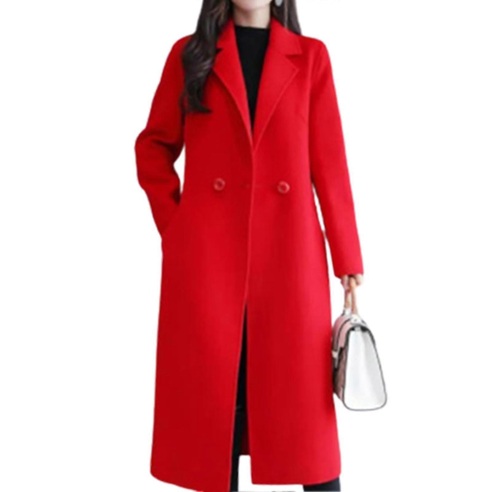 Women's Classic Lapel Overcoat - Winter & Autumn Outerwear Jsir