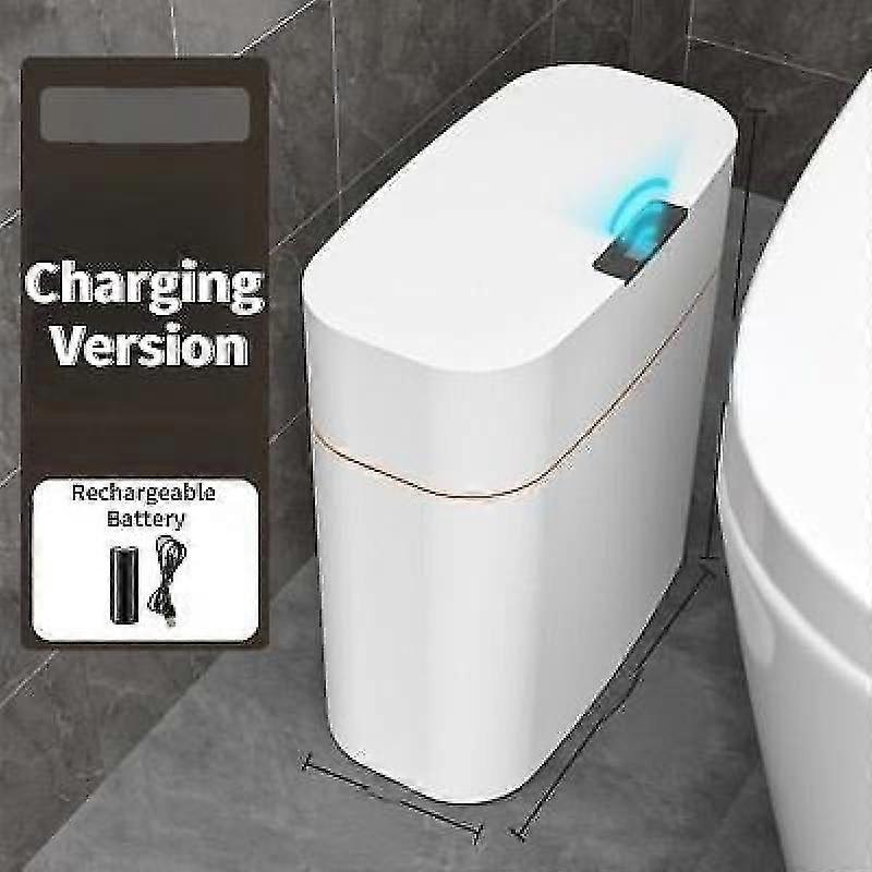 Automatic Intelligent Smart Trash Can Sensor Kitchen Trash Bin With Lid Household Bedroom Bathroom Narrow Gap Waste Garbage Bin