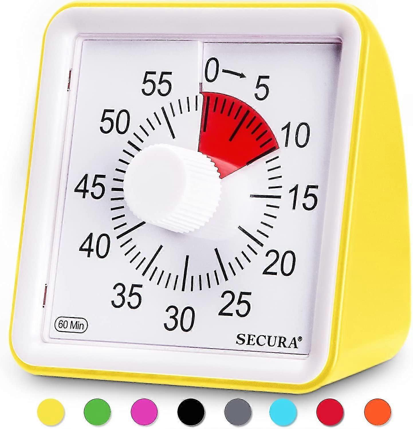 60-minute Visual Timer, Classroom Countdown Clock, Silent Timer For Kids And Adults