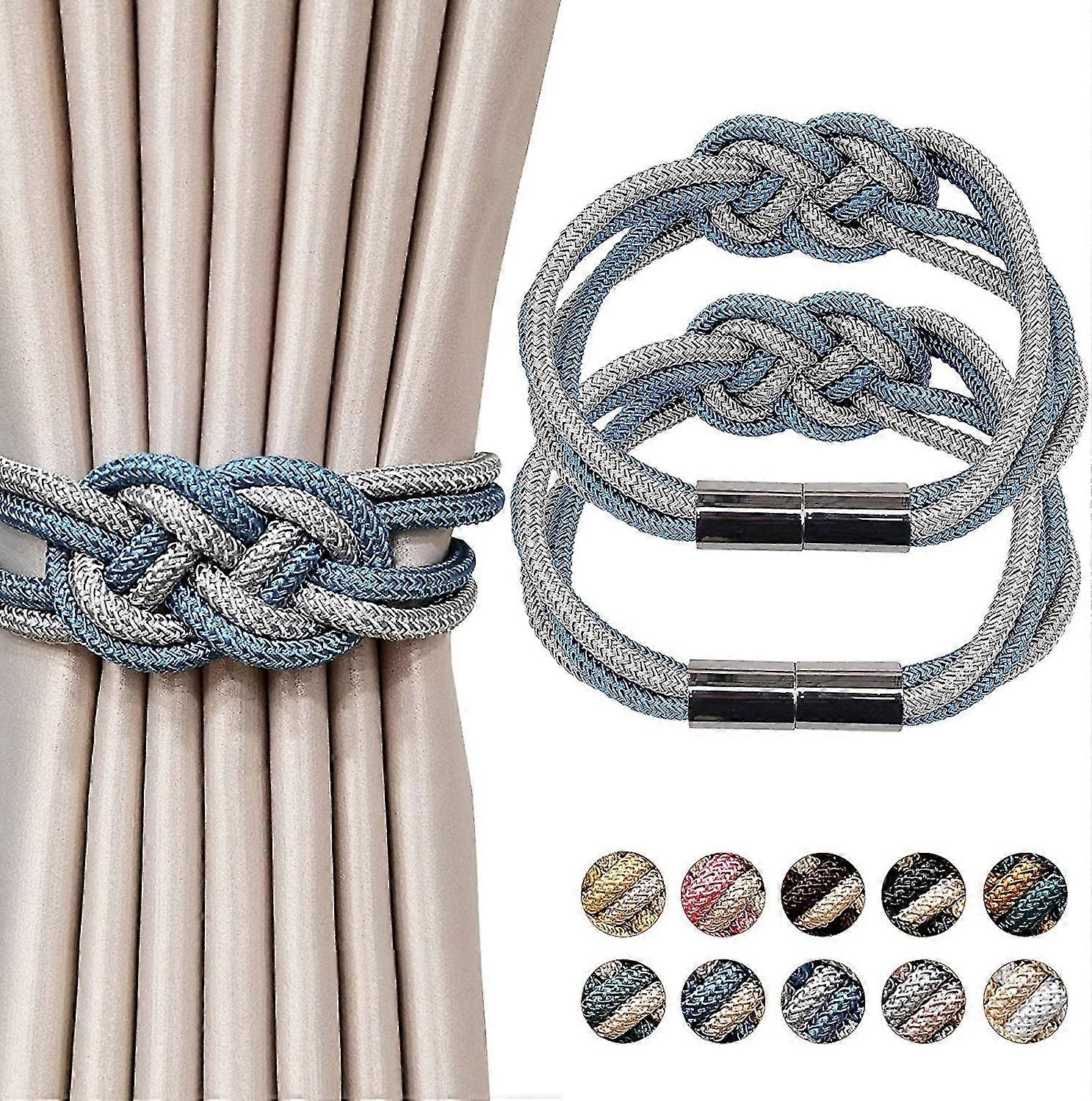 2 Pack Strong Magnetic Curtain Tiebacks Modern Simple Style Drape Tie