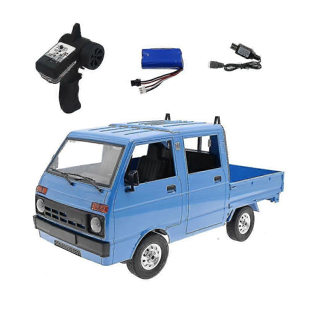 Wpl D32 1:10 مقياس كامل للتحكم عن بعد سيارة لعب محرك خلفي صف مزدوج سيارة شحن مع ضوء LED لجمع هدايا الأطفال