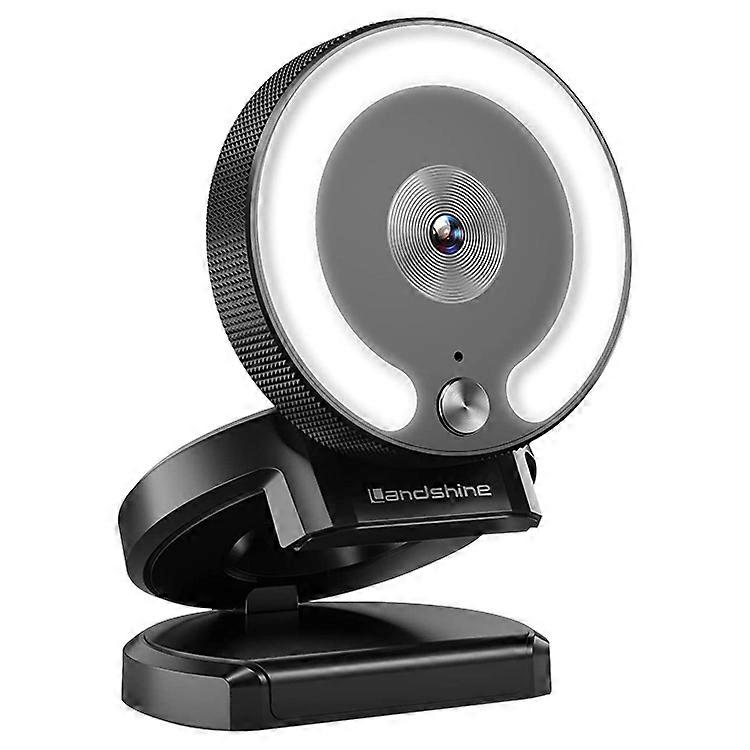 Landshine 2K USB Autofocus Computer Camera with Ring Light