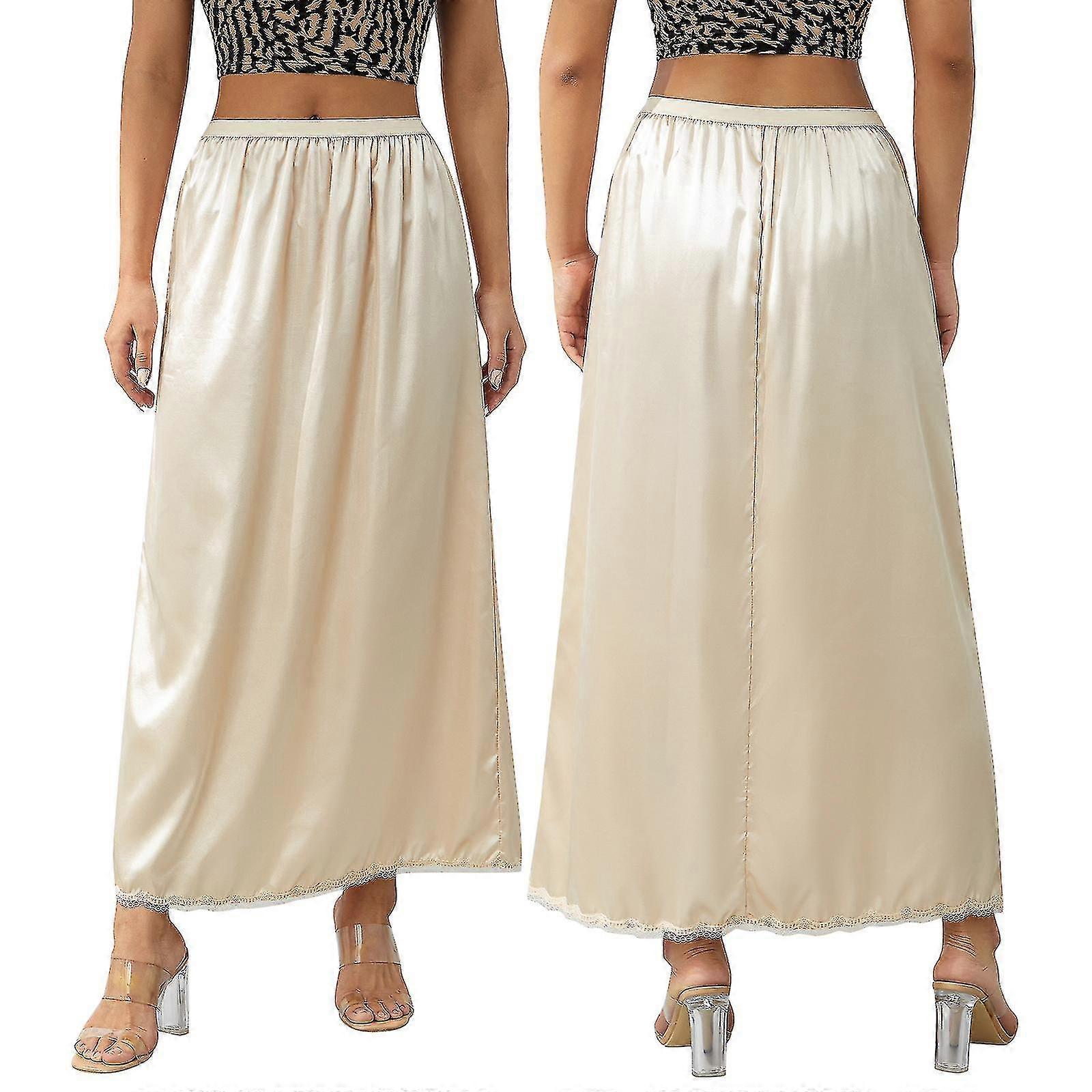 Halbschlupf Spitze Lange Elastische Taille Rock schnell