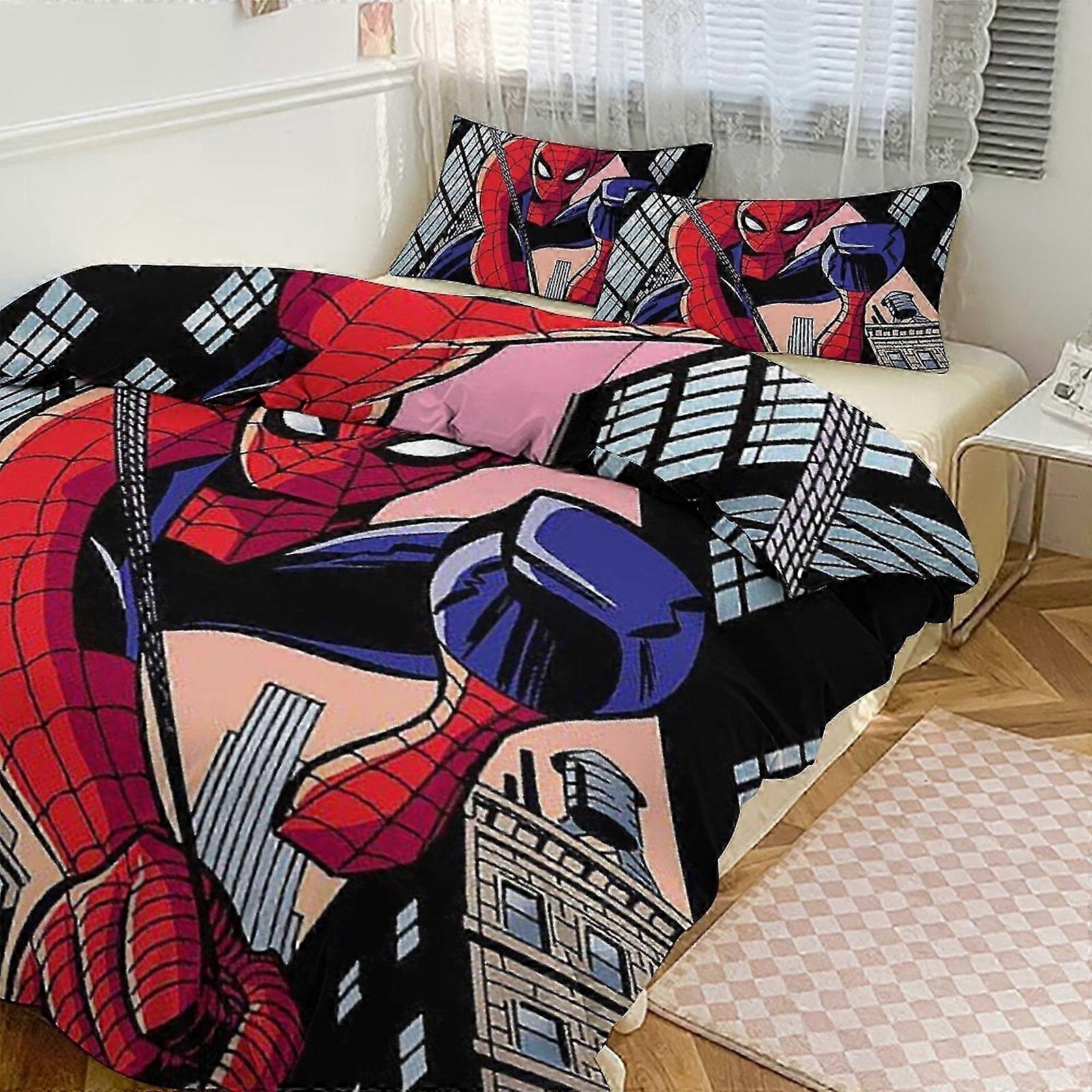 n1515 Lenzuola Spidean Biancheria Da Letto Se per Bambini Uomini Donne Twin Size3s Copripiumino E Federe - (1 Copripiumino e 2 Federe) Lenzuola ii