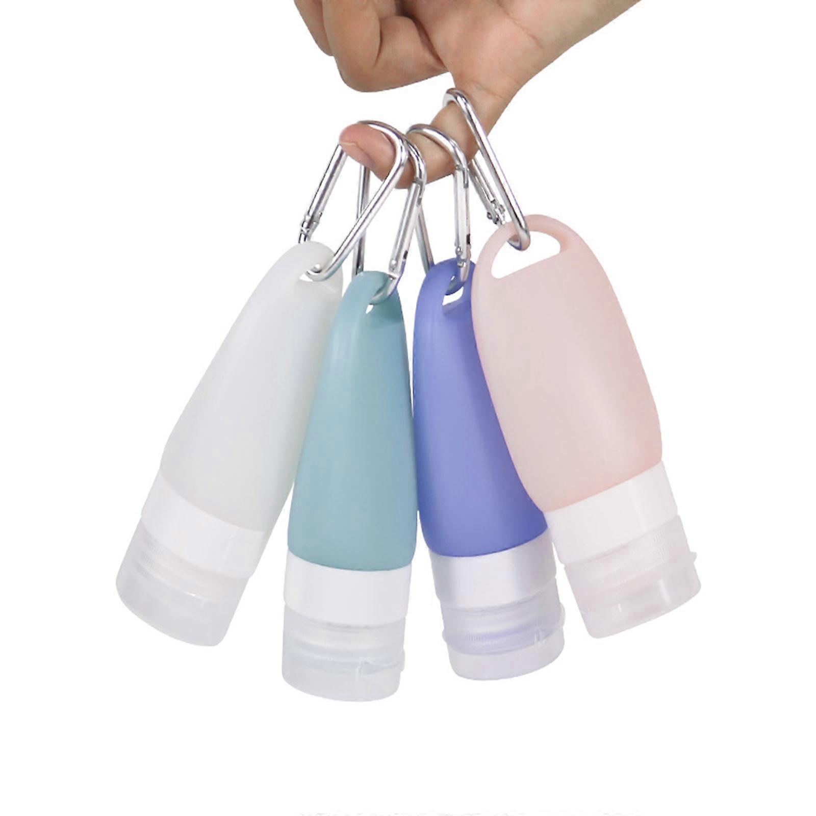 4PCS 60/90ml Καλλυντικά μπάνιου Μπουκάλια Σιλικόνη Travel Sanitizer Δοχεία Κρέμα Λοσιόν 100% νέο
