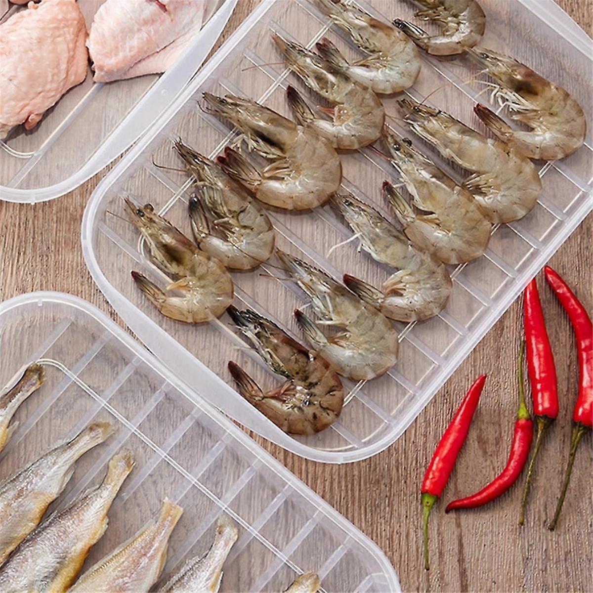 6 Pieces Bacon Keeper,Meat Saver Container with Lids,Airtight Cold Cuts Cheese Container Refrigerator Storage Box