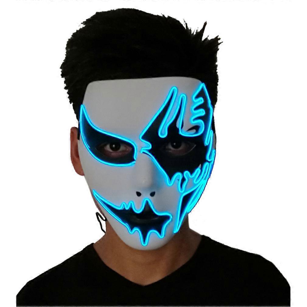 Lumière froide EL fil masque peint à la main Led Party Halloween Hip-hop Masque lumineux