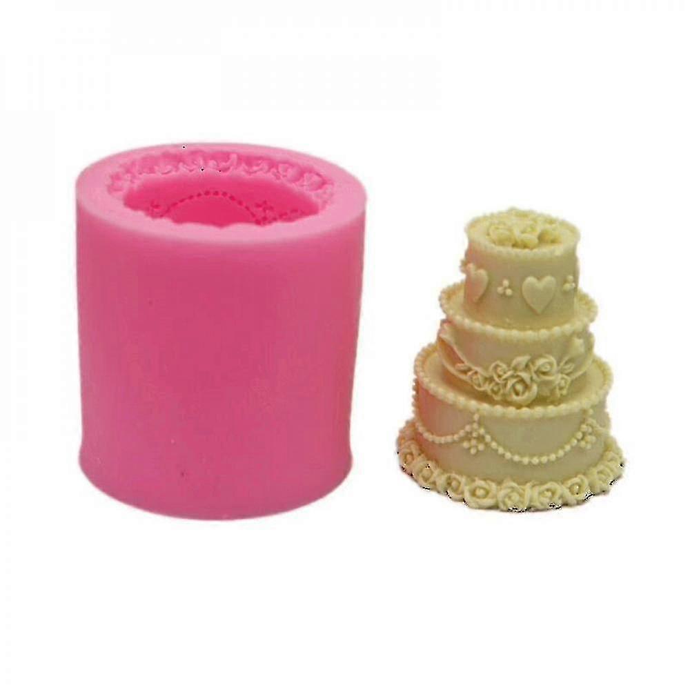 Mini Three-dimensional Three-layer Silicone Wedding Cake Mold