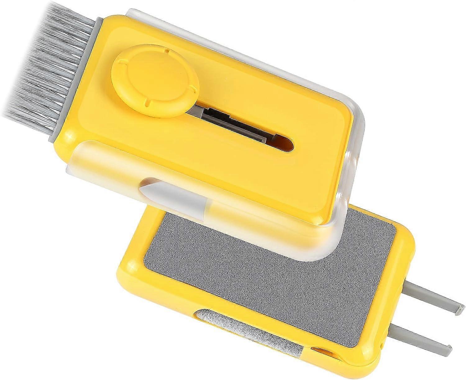 Yellow - 6 in 1 Cleaning Kit for Airpods Mechanical Keyboard Bluetooth Mobile Headset Computer Multifunctional Cleaning Kit (1 piece)