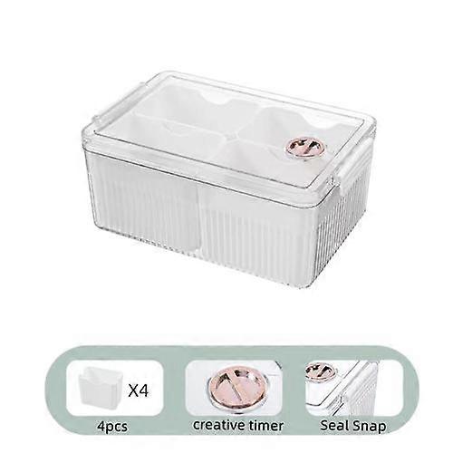 Fridge Organizer Fruit Egg Refrigerator Storage Box PET Fridge Container Food Container Fresh-keeping Pantry Kitchen Organizer